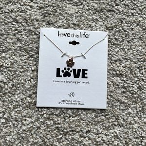 Paw Print Love Necklace